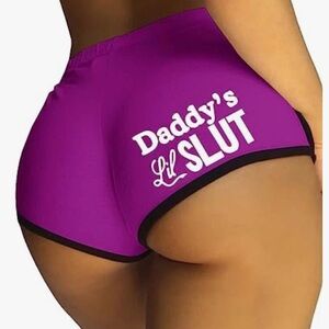 Purple Naughty Booty Shorts